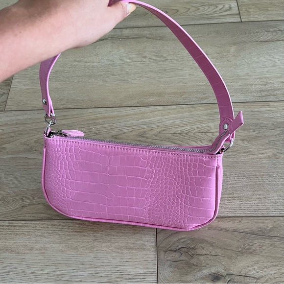 IBIZA VIBE Bag Crocodile Faux Leather Purse Pink - Picture 4 of 12